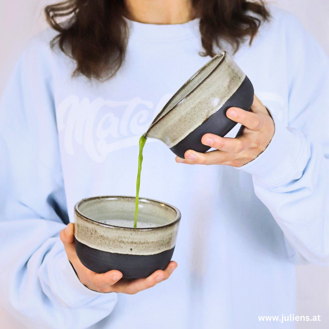 Forest Stone Matcha Bowl  - dark clay