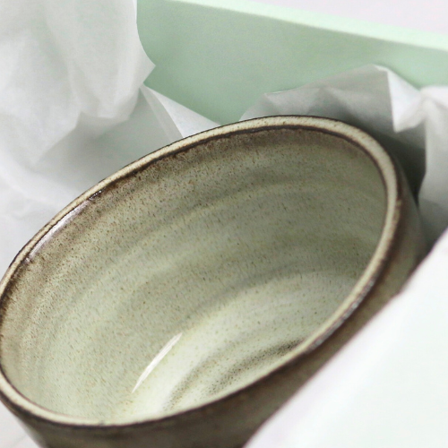 Forest Stone Matcha Bowl  - dark clay