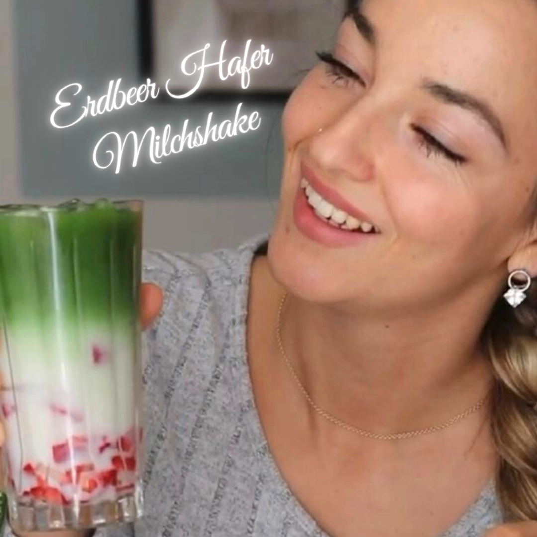 Erdbeere Matcha Milchshake 🍓🍃