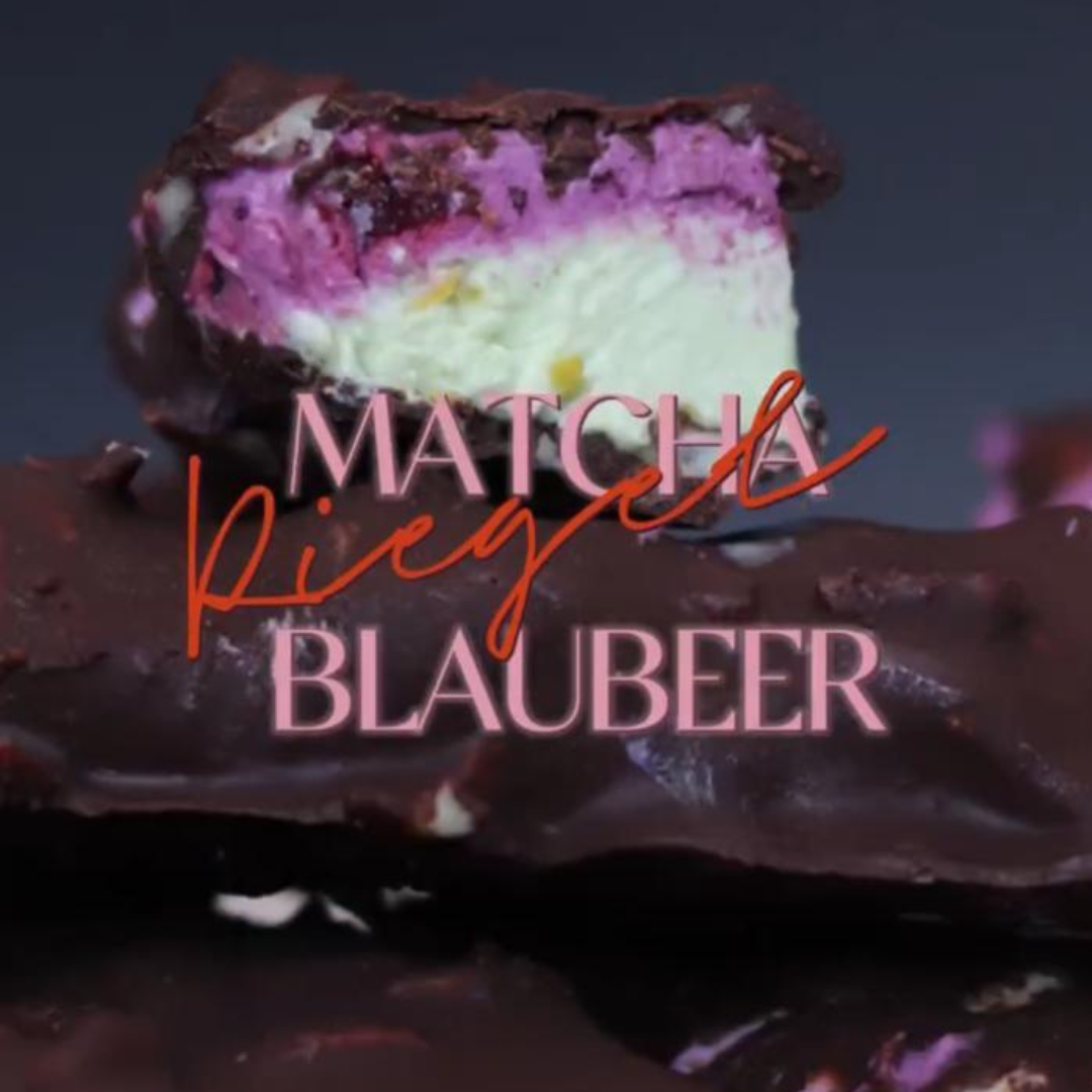 Matcha Blaubeere Proteineis Riegel